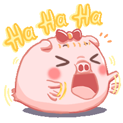 [LINEスタンプ] Pink Boo - The Chubby Pig