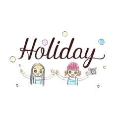 [LINEスタンプ] Holiday(休日）スタンプ。