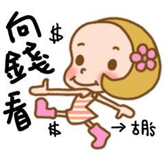 [LINEスタンプ] Miss Hu used the Sticker in my life