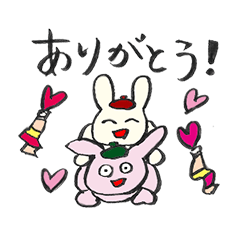 [LINEスタンプ] アートうさぎ一家の日常スタンプ