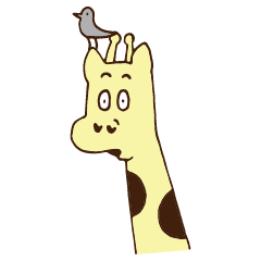 [LINEスタンプ] キリンちゃんとウシツツキ
