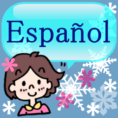 [LINEスタンプ] ＊使うと雪が現れるよ＊スペイン語の挨拶の画像（メイン）