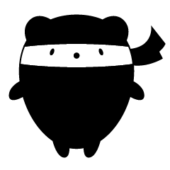 [LINEスタンプ] kuro ninja bear