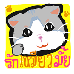 [LINEスタンプ] Powder Thai Cat