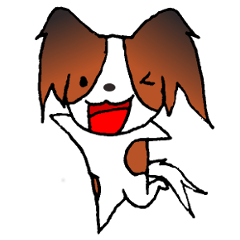 [LINEスタンプ] 元気なパピヨン