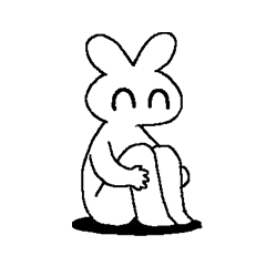 [LINEスタンプ] しあわせなうさぎ