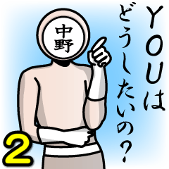 [LINEスタンプ] 名字マンシリーズ「中野マン2」