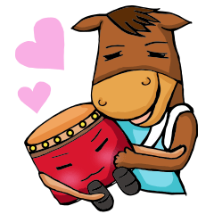 [LINEスタンプ] Ma Xin War-drums and Horse