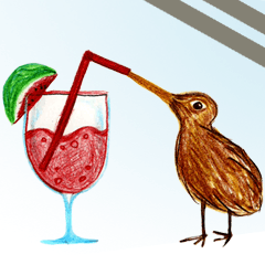 [LINEスタンプ] Kiwi Loves Watermelon