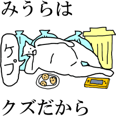 [LINEスタンプ] 動く！【みうら】専用の名前スタンプ☆