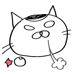 [LINEスタンプ] かつら猫の日常01