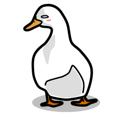 [LINEスタンプ] 無心なアヒル