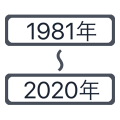 [LINEスタンプ] 西暦1981年〜2020年