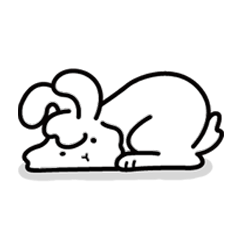 [LINEスタンプ] 静かな ウサギ