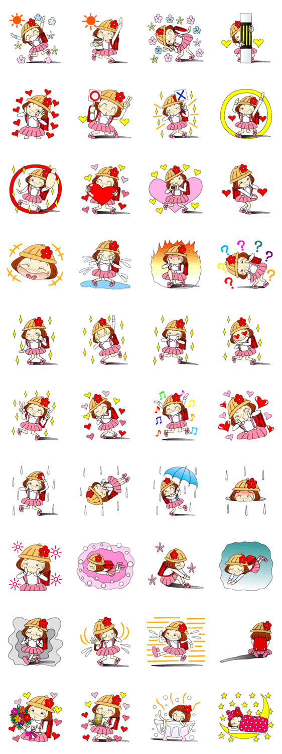 ひま子ちゃん118 セリフなし編のスタンプ詳細