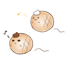 [LINEスタンプ] お菓子でスイーツなやつら