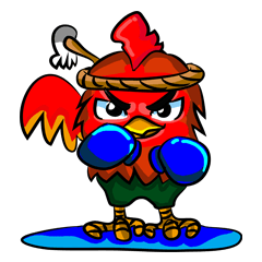 [LINEスタンプ] chicken fight