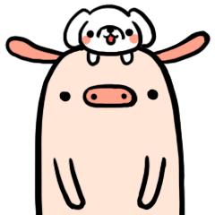 [LINEスタンプ] My Brother's pig with Puppy Hanji