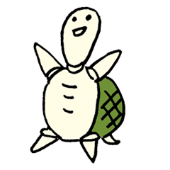 [LINEスタンプ] standing kame-chan
