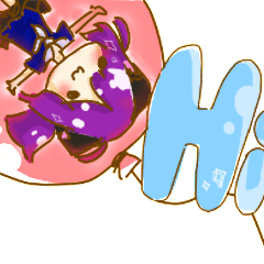 [LINEスタンプ] Black Cat with her friend