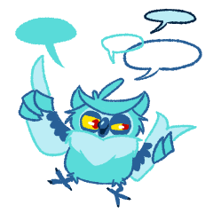 [LINEスタンプ] フクロウのアイロニーの画像（メイン）