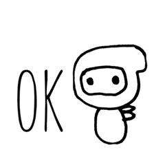 [LINEスタンプ] ninja in english