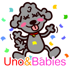 [LINEスタンプ] pet pet chef - uno dog ＆ babies