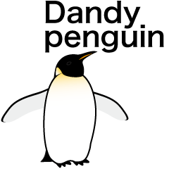 [LINEスタンプ] ダンディペンギン 英語版の画像（メイン）