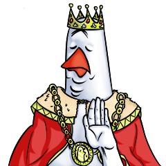 [LINEスタンプ] White Weird Man Bird
