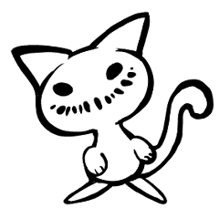 [LINEスタンプ] Ghost white cat
