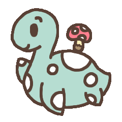 [LINEスタンプ] Little dinosaur tail