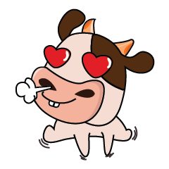 [LINEスタンプ] Anxiety Anger Cow