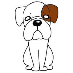 [LINEスタンプ] ボクサー犬 レオ