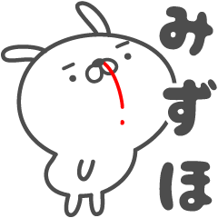 [LINEスタンプ] あおいぷん★みずほ★専用うさぎ☆鼻血