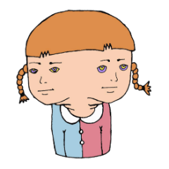 [LINEスタンプ] Double-headed Ko