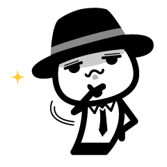 [LINEスタンプ] 黒いハットの白いヤツ 2