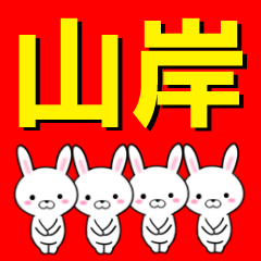 [LINEスタンプ] 超★山岸(やまぎし・やまきし)なウサギの画像（メイン）