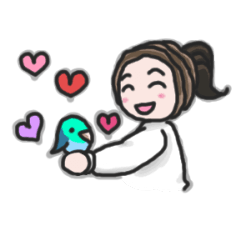 [LINEスタンプ] 小鳥とかいぬし