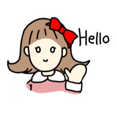 [LINEスタンプ] ribbon  chan