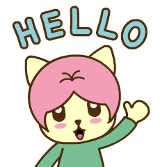 [LINEスタンプ] Mimi, Taro ＆ Coco: Hello！