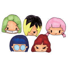[LINEスタンプ] いつメン5人組