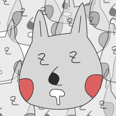 [LINEスタンプ] kuro wang！wang！