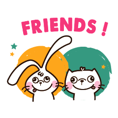 [LINEスタンプ] The happier we'll be！