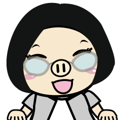 [LINEスタンプ] Lady Piga Pig's Daily life, Piga ＆ Ponda