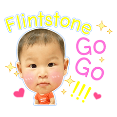 [LINEスタンプ] Flintstone Go Go