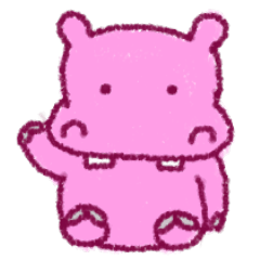 [LINEスタンプ] cute hippo