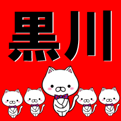 [LINEスタンプ] 超★黒川(くろかわ・クロカワ)なネコ