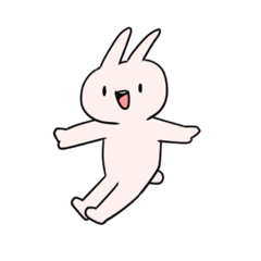 [LINEスタンプ] 半笑いうさぎの日常