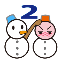 [LINEスタンプ] 雪だるまと雪うさぎのスタンプ2
