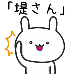 [LINEスタンプ] 堤(つつみ)さんが使うウサギ